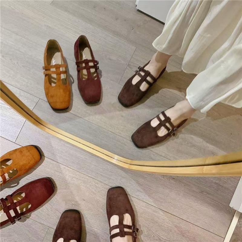 Flat Mary Jane Single Shoes 2025 Spring and Autumn New Retro Women's Shoes Jane Shoes Gentle Leopard Print Shallow Mouth