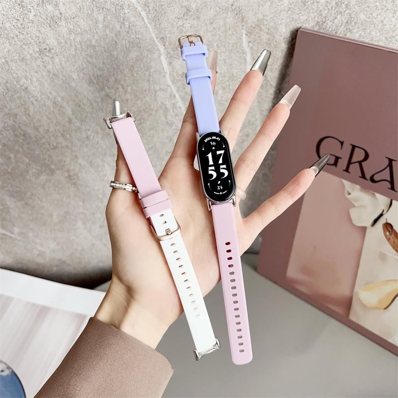 Sport Strap For Xiaomi Mi Band 9 Belt Replacement Miband8 Silicone Bracelet Smart Band 8 Waterproof Watchbands Accessories