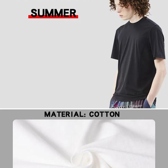 A Unisex Gothic Cotton Print T-shirt with A Colorful Cross Pattern for A Colorful Design T-shirt in The 21st Century Style
