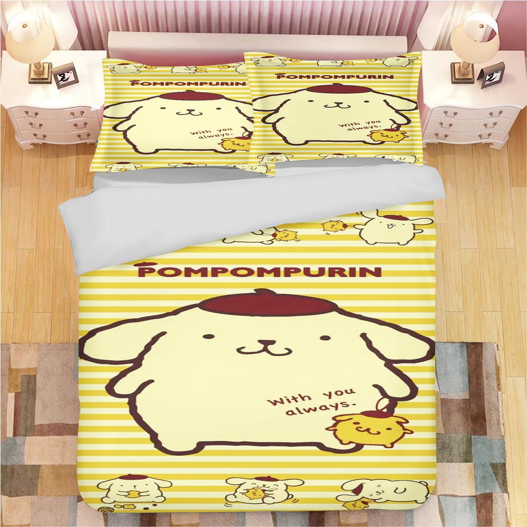 Одеяло Pompompurin Собака Детское Мультяшное Одеяло с Анимационным Принтом Полиэстер Постельное Белье Размер Твин Подарок