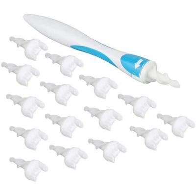 Q-Grips Nettoyeur Doreilles,Nettoyant Oreille Nettoy Oreille с 16 сменными накладками из силикона,Oreille Cire 171