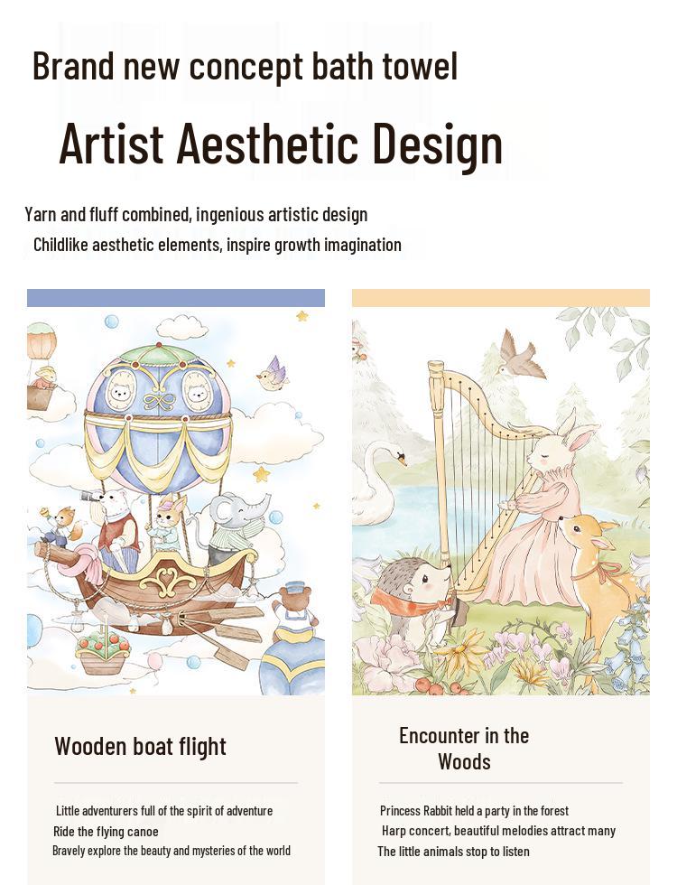 Jingqi Hooded Baby Poncho Bath Towel: Wearable, Absorbent, Newborn Bathrobe for Boys & Girls