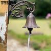 1PC Retro Rustic Style Metal Outdoor Courtyard Plank Wall Decoration Flower Shaped Door Bell, Welcome Home Door Bell