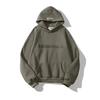 Mens Streetwear Hoodie With 3D Silicone Letter Print Oversized Fit Fleece-Lined Cotton Sweatshirt Winter