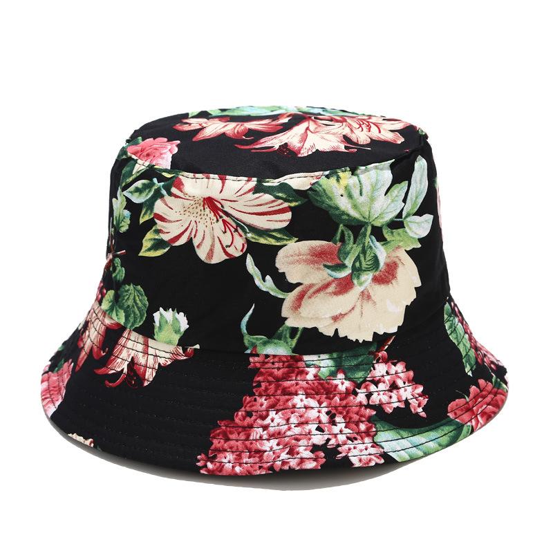 Fisherman's Hat Women's Printed Double-sided Sun Hat Summer Outdoor Travel Foldable Basin Hat