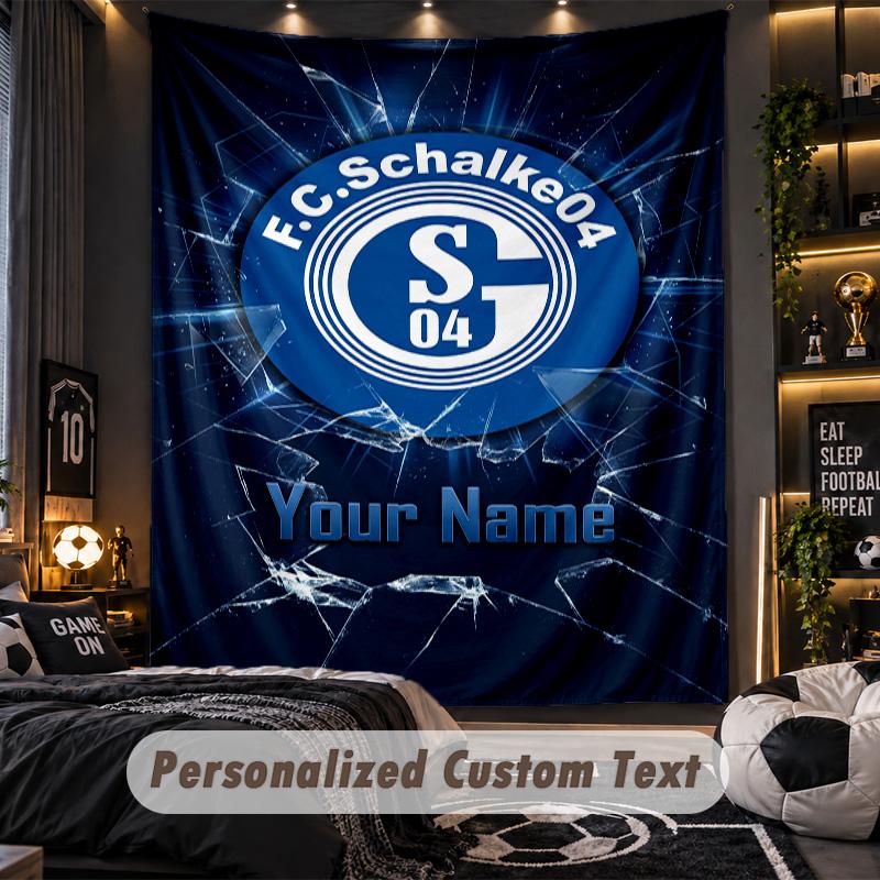 TapestrySchalke 04 FC Custom Name Text Personalized Wall Hanging Tapestry Home Wall Decor