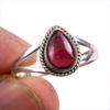 Натуральный гранат драгоценный камень ручной работы 925 пробы серебро подарок кольцо S.9 W7q89