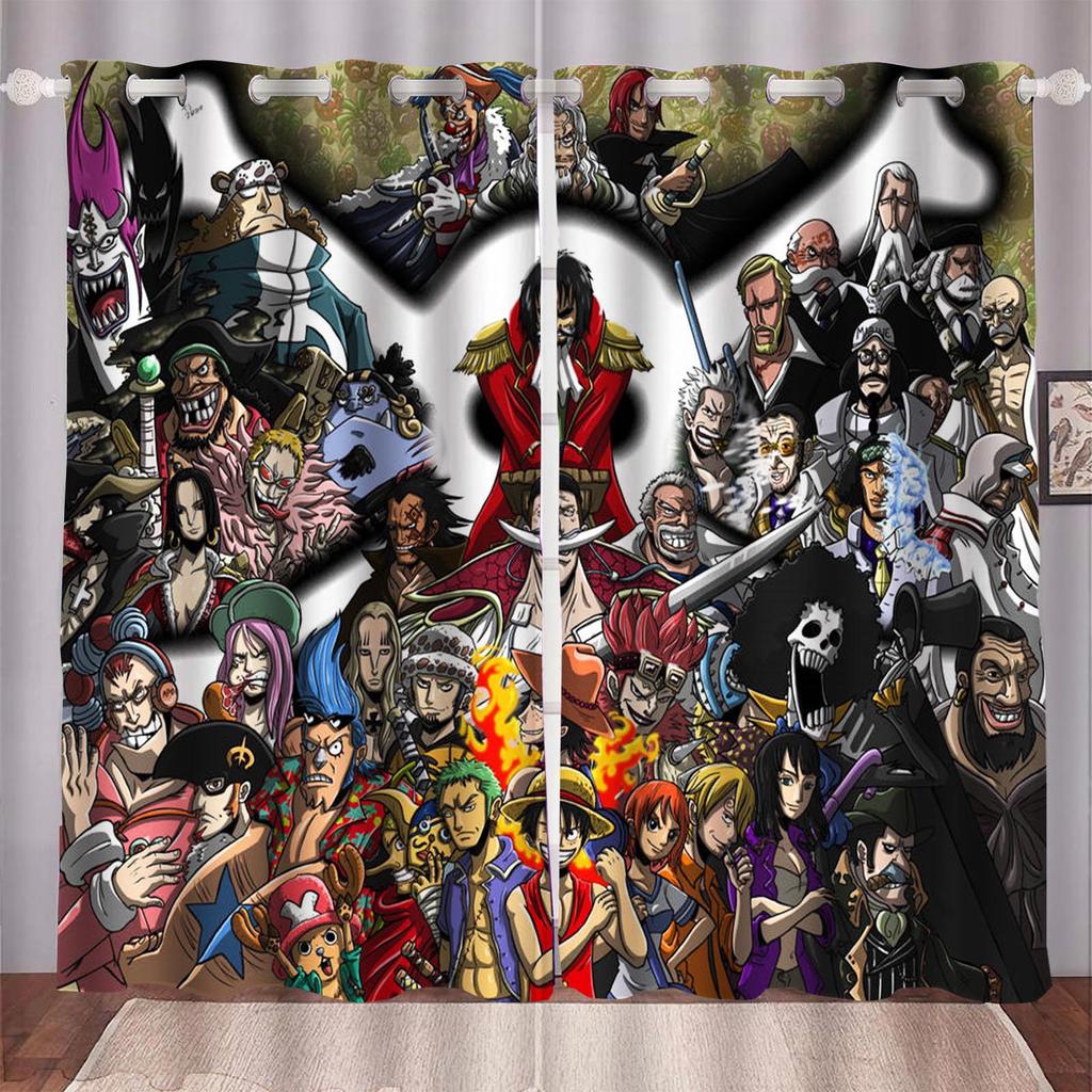 Штора One Piece Monkey D Luffy Мультяшная Новый Мир Анимированная Модная Подходит для Спальни Детской Взрослой Комнаты Декорации Подарки