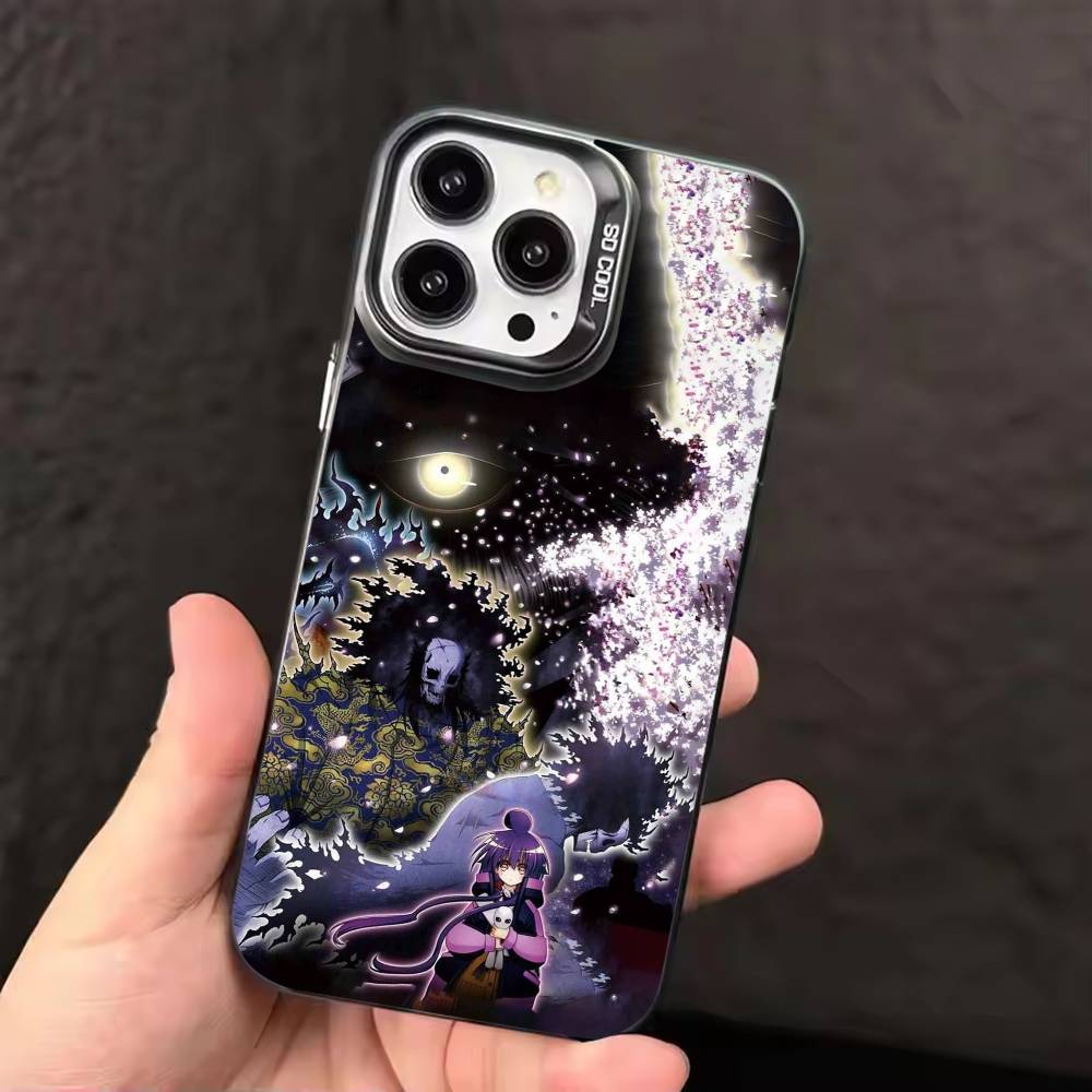 DARK GATHERING Аниме Чехол для телефона Для iPhone 17 16 15 14 13 12 11 Pro Max Plus Серебристый конфетный Матовый чехол