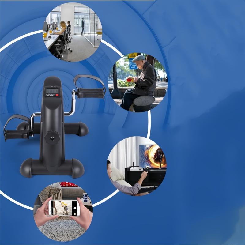 Мини велотренажер стационарный велосипед педальный тренажер под стол регулируемое магнитное сопротивление тренажер для рук и ног ЖК-дисплей домашний спортзал