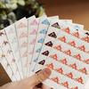 24 Pcs/sheet DIY Floral Print Corner Paper Stickers for Photo Albums Handwork Frame Decoration