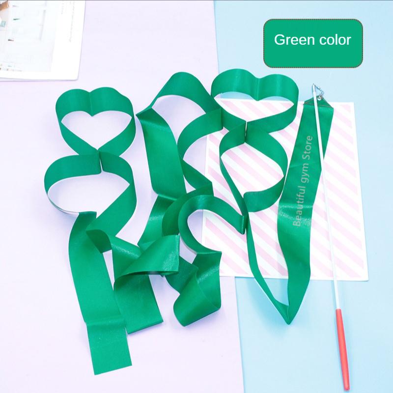 2M 4M  Colorful Gym Ribbons Dance Ribbon Rhythmic Art Gymnastics Ballet Streamer Twirling Rod Rainbow Stick Training