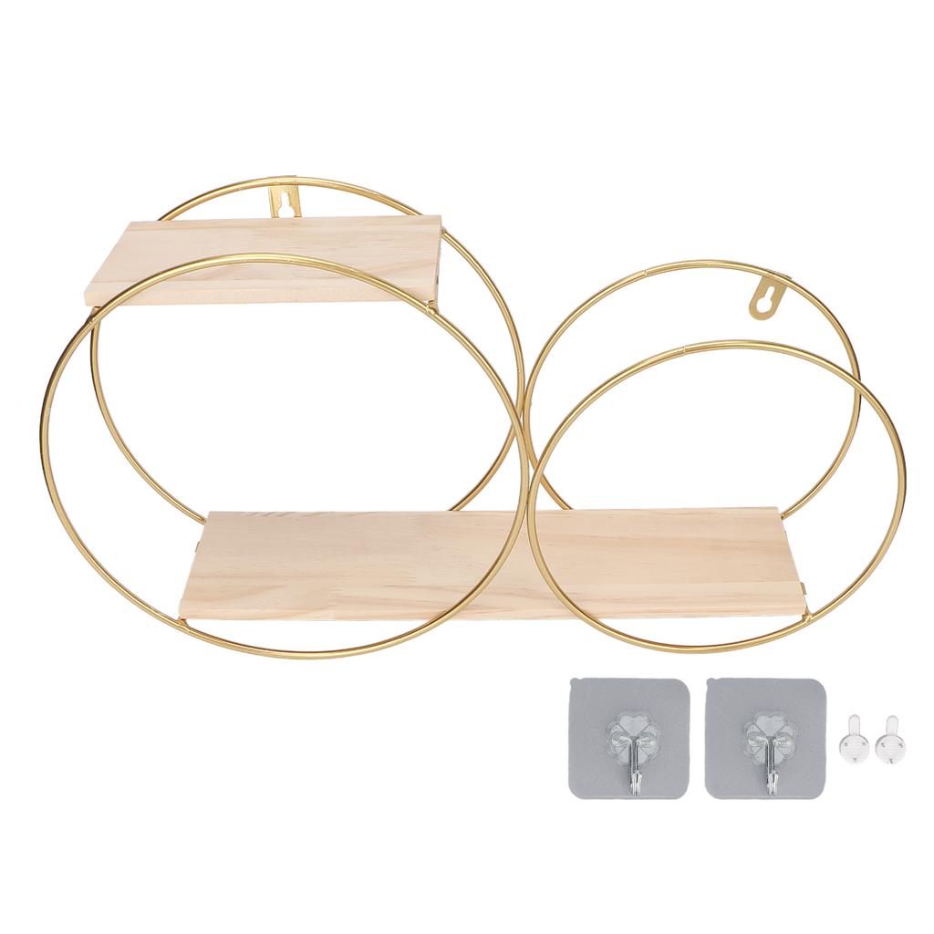 Настенная полка для хранения Металлическая круглая декоративная Настенный плавающий органайзер для ванной комнаты