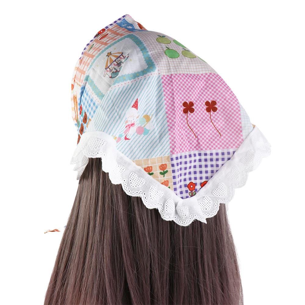 Французский стиль кружевной ободок Ins платок на голову элегантный треугольный шарф пляж