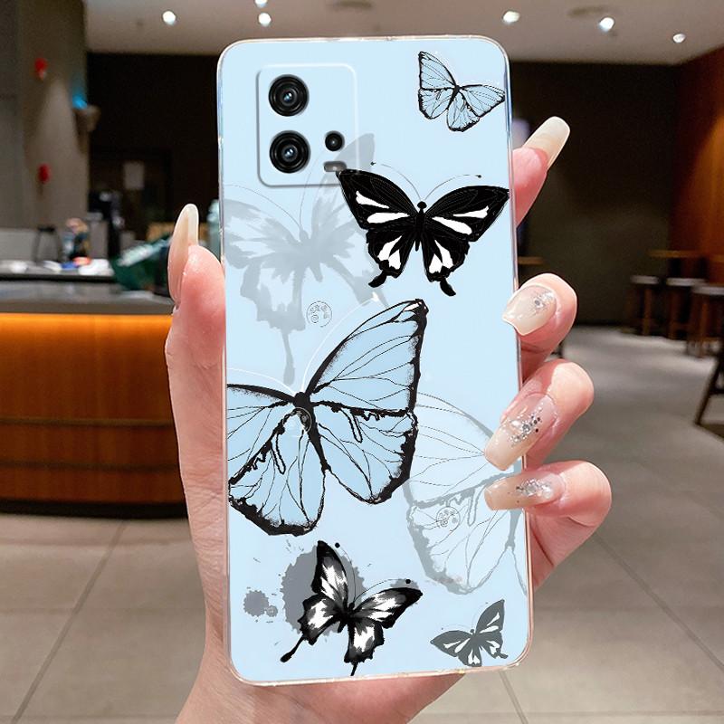 For Cover Motorola Moto G72 Case G 72 Flower design Clear Soft Silicone Back Funda Bumper For Moto G72 MotoG72 Phone Cases Coque
