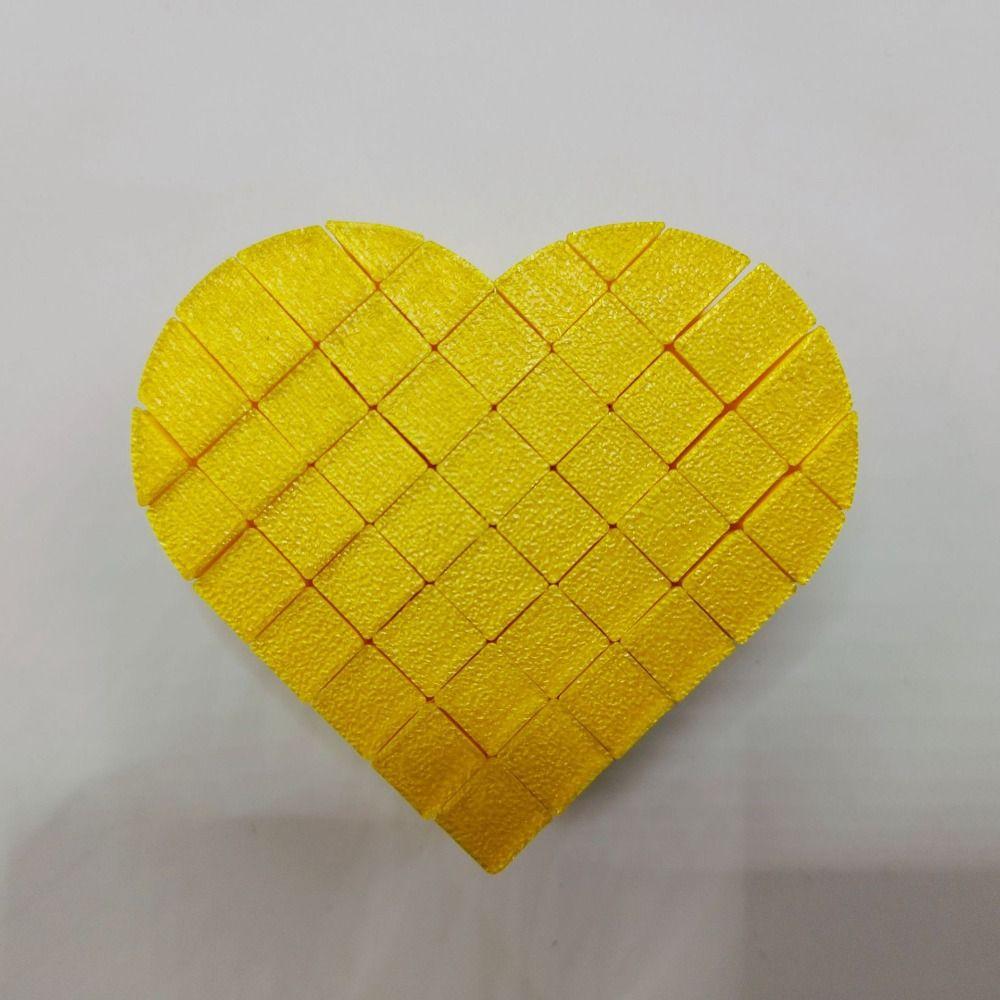 Fractal 3D Printed Pixel Heart Gifts AntiAnxiety Decompression Toy Heart Fidget Toys Kid/ Adult