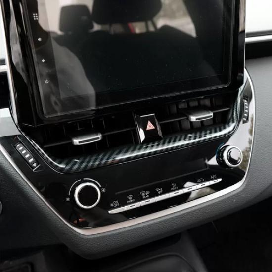 For Toyota Corolla -2024 Dashboard center Air Vent Trim Carbon fiber 1pcs