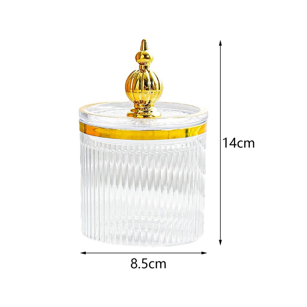Clear Canister for Cotton Swabs And Balls, Bathroom Storage Solution