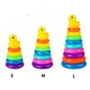 Jenga Rainbow Color Ring Stacking Tower Duck Tub Play Toys Baby Development