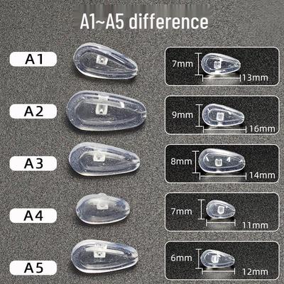 Силиконовые накладки на нос с подушечкой-подушкой для очков - С фиксацией на винт, Мягкие и удобные опоры для переносицы