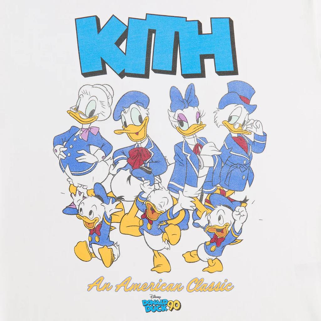 Kith X Disney Дональд Дак Семья Винтажная Футболка Белый Мужские Топы KHM033116-101
