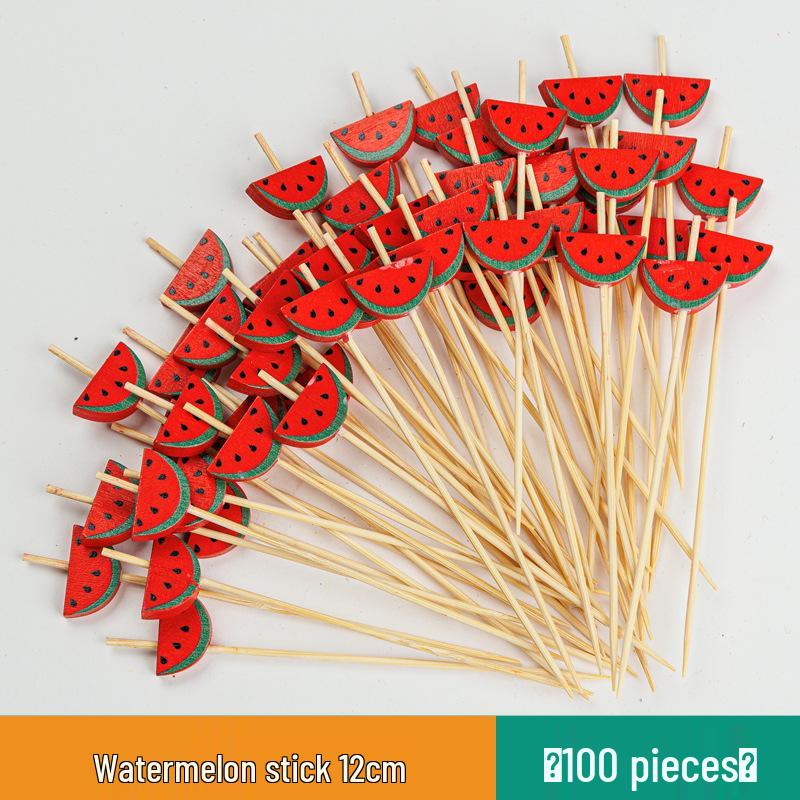 Разноцветные бамбуковые вилочки для фруктов и шпажки для коктейлей - Декоративные и одноразовые для выпечки и мероприятий