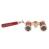 Opera Glasses Binoculars with Handle 3X25 Metal Portable Theater Glasses for Watching Drama Stage Play Art Performance
