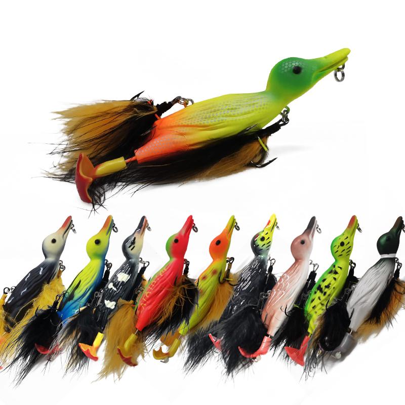 Lutac 123mm 25.7g Artificial Duck Fishing Lures for Freshwater Floating Water Fish Baits
