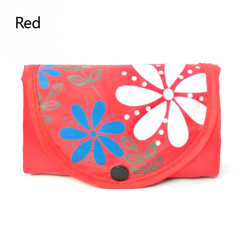 1 шт. Сумка-тоут с застежкой на кнопку, для покупок, продуктовая, многоразовая, складная, из ткани Оксфорд, большой вместимости, с цветочным принтом KTB