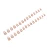 French Almond False Nails White Gradient 30 Pieces Press On Nails for Weddings Parties