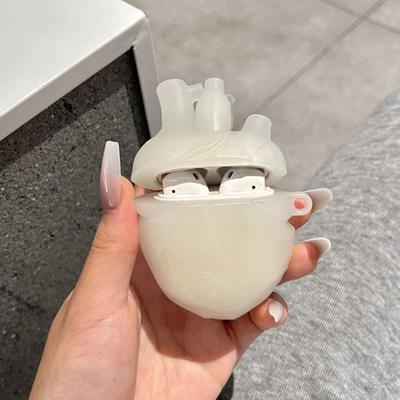 Чехол для наушников Red Heart для Airpods Pro 3D Liquid Silica Gel Cover Anti-Drop Wireless Earphone Protective Case Противоударный силиконовый чехол