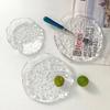 Прозрачный стеклянный поднос Декоративные подносы для хранения ювелирных изделий Кружка для кофе Фрукты Десерт Торт Тарелки Декор для рабочего стола Украшение стола