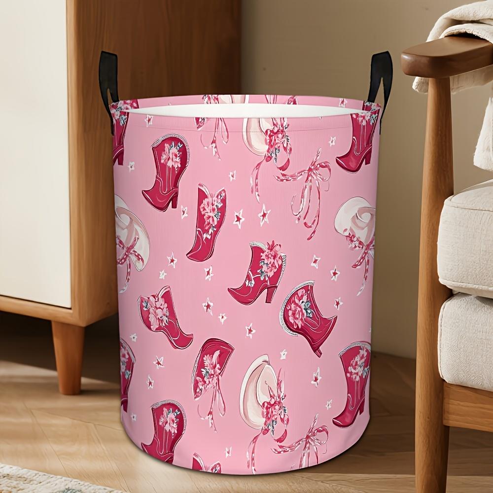1pc, Denim Boot Hat Pattern Large Capacity Storage Basket, Very Suitable for Small Apartments, Dormitories, And Laundry Rooms. It Adopts a Foldable De