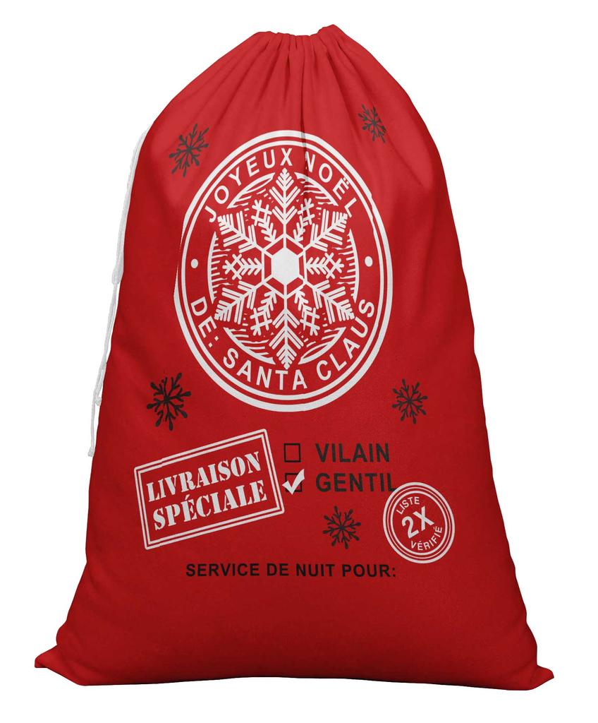 Printtoo Упаковка из 2 специальных рождественских мешков со шнурком, очень большого размера, для многоразового хранения рождественских подарков, 27x20 дюймов