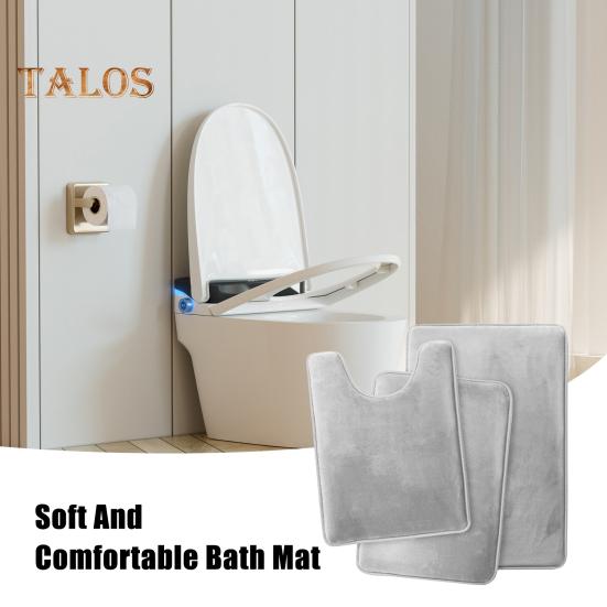 Комплект из 3 ковриков для ванной, впитывающие, быстросохнущие коврики для ванной, U-образный контурный коврик для унитаза, нескользящий коврик для ванной комнаты, декор для ванной комнаты, комфорт