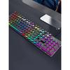Механическая игровая клавиатура с RGB-подсветкой, проводная, USB, 104 клавиши, черный, красный, синий свет, для компьютера, ноутбука, профессиональная игровая клавиатура.