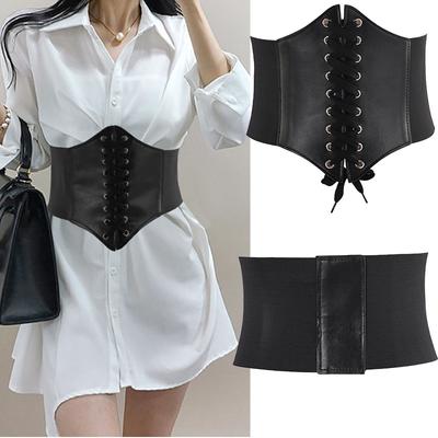 Корсет широкий пояс из искусственной кожи Body Shaper женский готический стимпанк талия сексуальные корсеты бюстье
