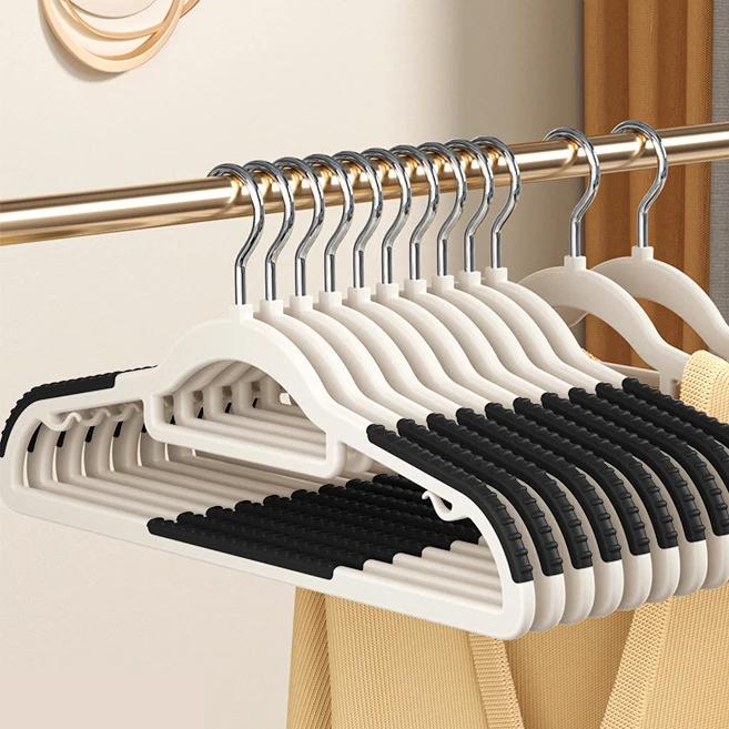5/10PCS Home Use Non-slip Clothes Hanger Dry Wet Use Clothes Rack Wardrobe Storage Hanging Shoulder Protection Drying Rack