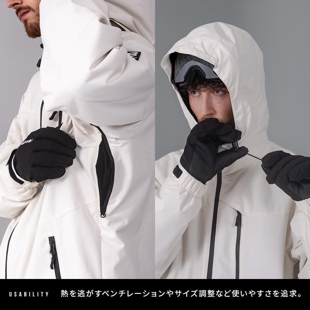 Комплект одежды для сноуборда и BLACKSNOW BS25JFOT03M x BS25JFOB02M Черный Снег Лыжная одежда Сноуборд [BLACK SNOW] Мужской (Верх Низ)