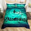 Пододеяльник с тыквенным деревом Happy Halloween Комплект постельного белья из микрофибры с рисунком ужасов Покрывало для детской комнаты для мальчиков и девочек-подростков