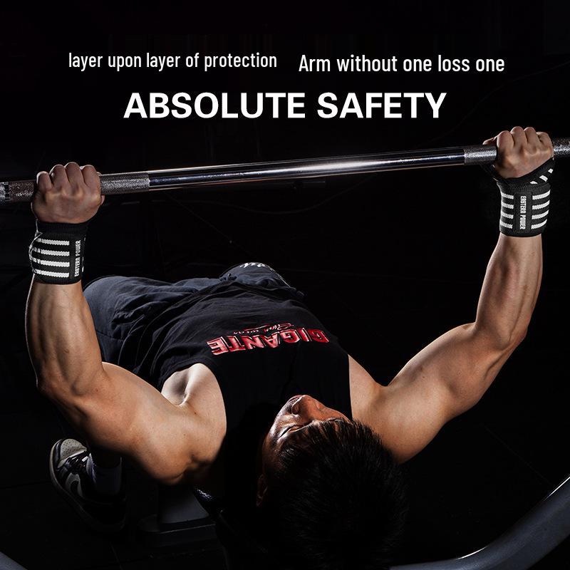 Мужские профессиональные кистевые бинты для пауэрлифтинга для жима лежа - Компрессионные защитные бинты против скручивания