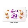 Wedding Anniversary Decoration Cheers to 29 Years Banner Background Heart Backdrop Party Decors Valentine's Day Event Supplies