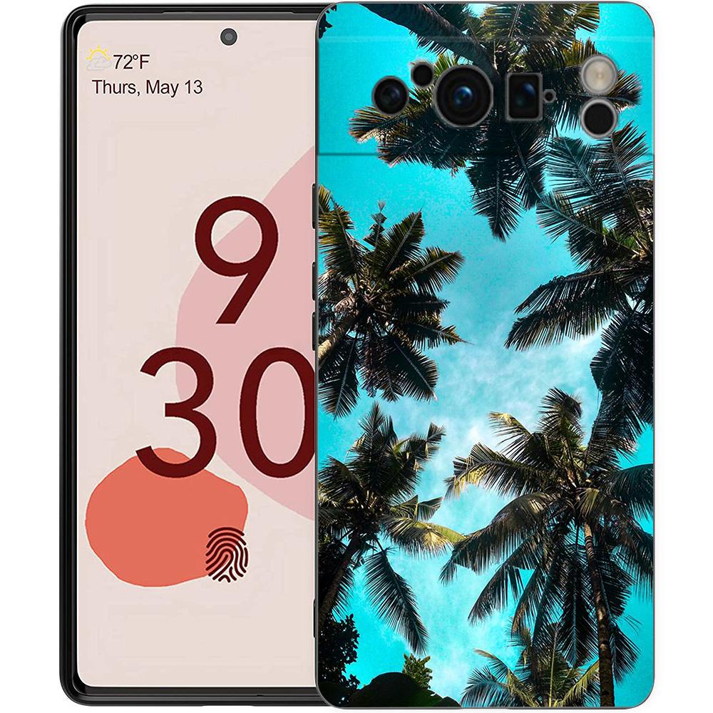 Летний пляжный пейзаж на закате на море Пальма Чехол для телефона для Google Pixel 9 8 7 6 Pro XL 8A 7A 6A ТПУ Оболочка Ударопрочный чехол