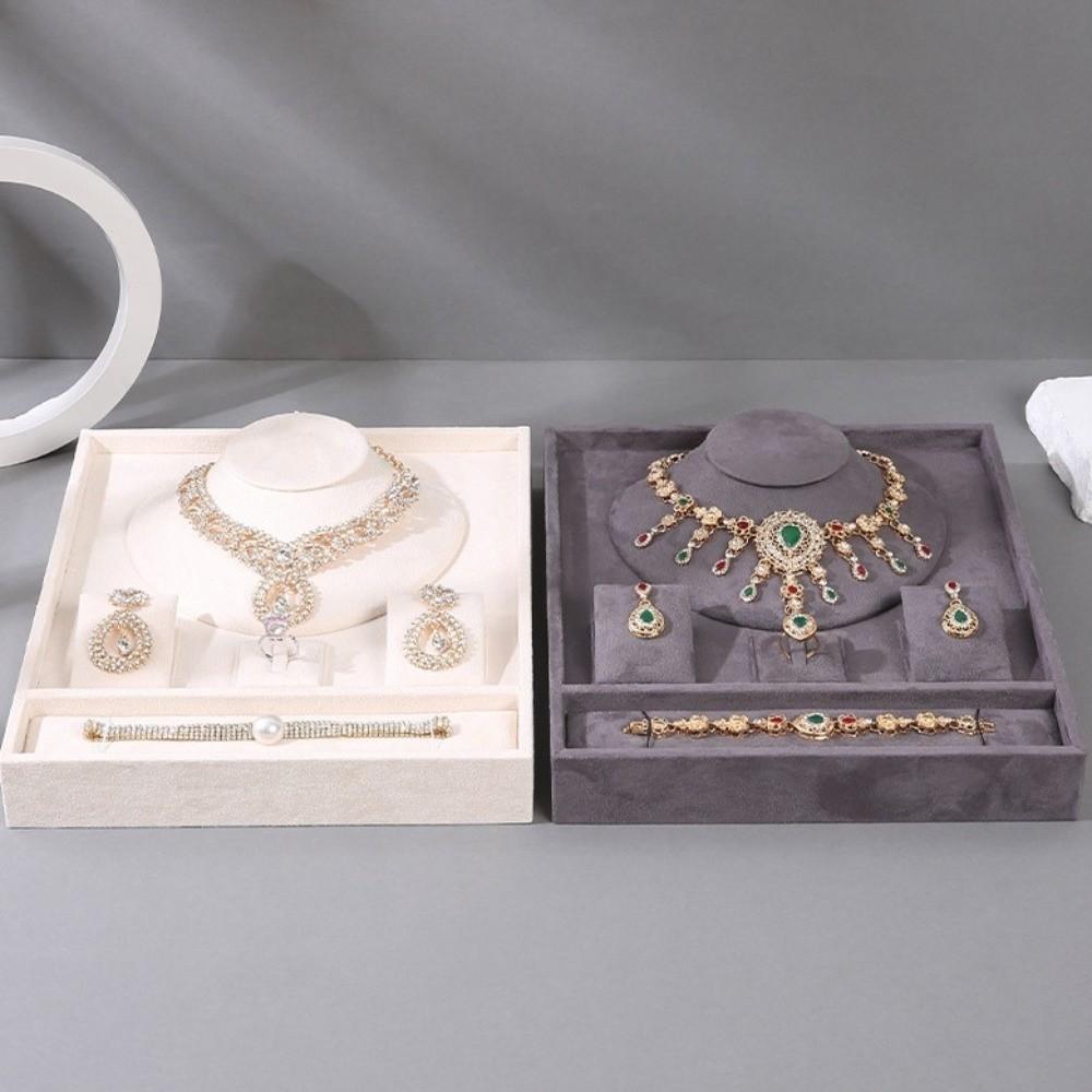 High-end Jewelry Tray with Partitioned Texture Jewelry Set Display Stand Dresser