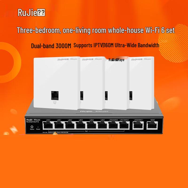 Ruijie RG-EAP162(И) Панельная система беспроводной точки доступа WiFi 6 Gigabit (4-Pack)