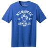 Milwaukee Admirals 1977 IHL Хоккейная футболка унисекс TRI-BLEND Royal Heather