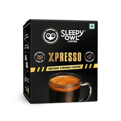 Пакетики растворимого кофе Sleepy Owl Xpresso | Упаковка 25 шт. | Интенсивный вкус Ява темной обжарки | Насыщенный и крепкий | Удобные пакетики для употребления на ходу