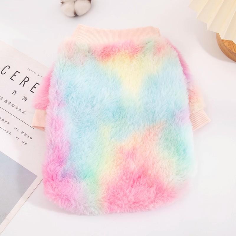 Dog clothes winter warm colorful sweater velvet winter cat clothes puppies pet clothes