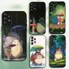Аниме Т-Тоторо-ЕС Милый чехол для телефона Samsung Galaxy A20, A21s, A22, A31, A32, A52, A53, A72, 73, A80 Мягкая черная крышка