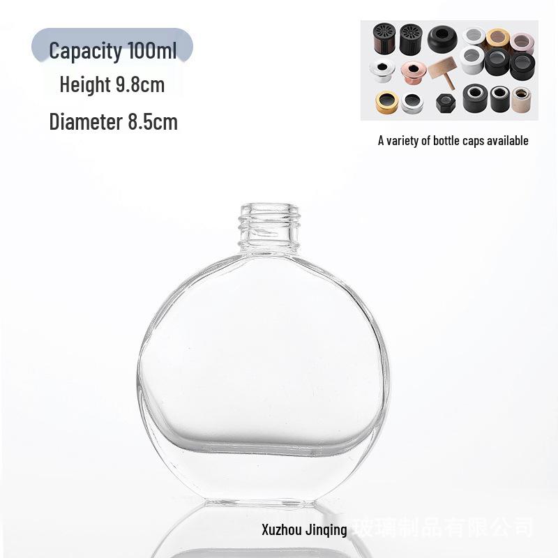 Transparent Glass Aromatherapy Bottle - Large Belly Design for Home or Office